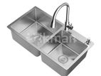 Euro Kitchen Sink Stainless Steel 78*43 (Silver) - 58984
