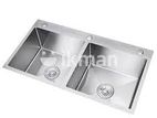 Euro Kitchen Sink Stainless Steel 78*43 (Silver)