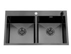 Euro Kitchen Sink Stainless Steel 82*45 (Black) - 58983