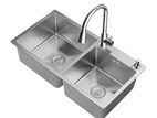 Euro Kitchen Sink Stainless Steel 82*45 (Black)