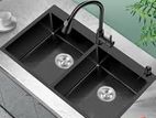 Euro Kitchen Sink Stainless Steel 82*45 (Black)