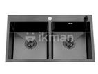 Euro Kitchen Sink Stainless Steel 82*45 (Black)