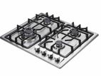 Euro Star 4 Burner Gas Cooker - Stainless Steel