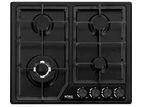 Euro (Turkey) 4 Burner Square Cooker Hob Glass Gas Heavy Duty