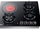 Euro (Turkey) Cooker Hob 3 Gas Burner + 1 Hot Plate Glass