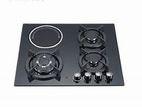 Euro (Turkey) Cooker Hob 3 Gas Burner + 1 Infrared Tempered Glass