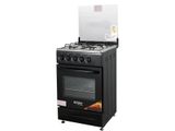 EURO (Turkey) Free Standing Gas Oven 4 Burner (Black)