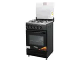 EURO (Turkey) Free Standing Gas Oven + 4 Burner (Black)