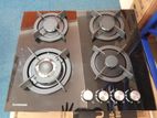 EUROMAX 4 Burner Gas Hob [Tempered Glass]