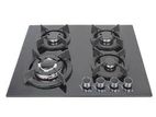 Evvoli Cooker Hob 4 Burner Tempered Glass