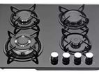 Evvoli Cooker Hob 4 Burner Tempered Glass