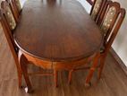 Excellent Quality Hard Teak Wood Dining Table With 5 Chairs