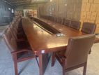 Boardroom Conference Table with Leather Chairs