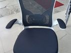 Executive Office Chair with Headrest ( Black Mesh White Body) - OC1015