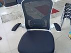 Executive Office Chair with Headrest ( Black Mesh White Body) - OC1015
