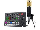 F998 Sound Card BM800 Microphone Mic Full Set