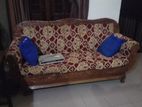 Fabric Mahogani Sofa Set