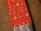 Fancy Organza Red Saree