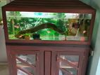 Fish Tank with Wood Cupboard