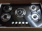 Five Gas Burner Glass Top Built-in Cooker Hob