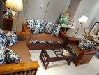 Floral Design Teak Sofa Set