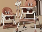 Foldable Baby High Chair, Infant Chair with 4 Silent Wheel