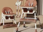 Foldable Baby High Feeding Chair with Wheels