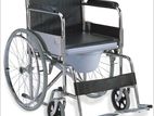 Foldable Commode Wheel Chair Chrome Frame Top Quality