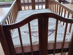 Foldable Baby Cot with Wheels