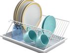 Foldable Plate Rack with Tray, 42 x 29Cm