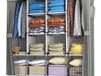 Foldable Wardrobe for Clothes 4 Column Cabinet- Storage Cupboard