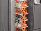 Foldable Zig zag shoe rack in 5 layers