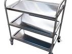 FOOD TROLLEY THREE RACKS - S/S