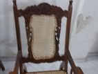 04 Wooden Cane Chairs