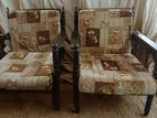 Old Wooden Sofa Set with Table
