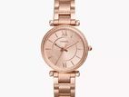 Fossil Rose Gold Stainless Steel Watch-ES4301
