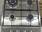 Four Gas Burner Cooker Hob - Silver (Stainless Steel)