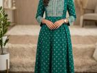 frock model long flat gown