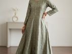 frock model long flat gown