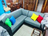 Full Cushioned Modern L Shape Sofa with Color Pillows - TBM2704