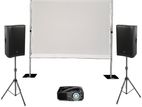Full HD Projector with Screen for Rental in Matara