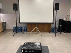 Full HD Projector with Screen for Rental in Piliyandala / Maharagama