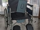 Full Option Commode Wheel Chair Detachable Arm Rest