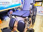 Full Option Commode Wheel Chair Foldable කොමඩ් රෝද පුටු