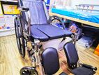 Full Option Commode Wheel Chair with Safety Belt