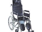 Full Option Reclining Wheel Chair - Foldable With Commode