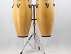Full Size Conga Natural Percussion Drum Pair Congas Set
