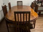 Teak Wood Table with 6 Chairs