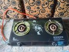 Glass Double Burner Gas Cooker