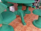 Garden Concrete Table with Chairs